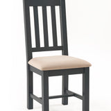 Bordeaux Dining Chair Dark Grey Taupe Polyester(2 chairs)