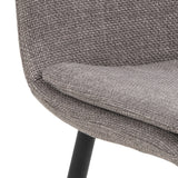 Christo Round Din. Table White Oak & Becca Dining Chair in Light Brown (4 chairs)