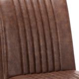 Brooklyn Dining Chair Brown Faux Leather Gunmetal Legs(2 Chairs)