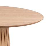 Christo Round Din. Table White Oak & Becca Dining Chair in Light Brown (4 chairs)