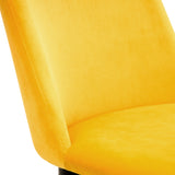 Delaunay Dining Chair Mustard Fabric Black Legs(2 Chairs)