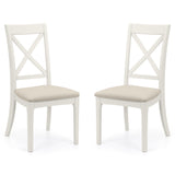 Provence Dining Chair Rubberwood Grey lacquer with an Ivory faux(2 Chairs)