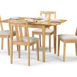 Rufford Rubberwood Extending Dining Table & Rufford Dining Chair Rubberwood with Faux Suede Microfibre