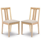 Rufford Rubberwood Extending Dining Table & Rufford Dining Chair Rubberwood with Faux Suede Microfibre