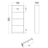 Shoes Matt Black Cabinet 4 Tilting Doors (2 Layers)