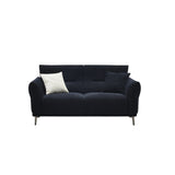 Albany Sofa Set in Soft Boucle fabric in Black colour with Silver fleck