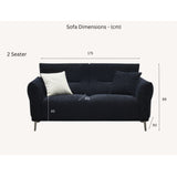 Albany Sofa Set in Soft Boucle fabric in Black colour with Silver fleck
