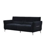 Albany Sofa Set in Soft Boucle fabric in Black colour with Silver fleck
