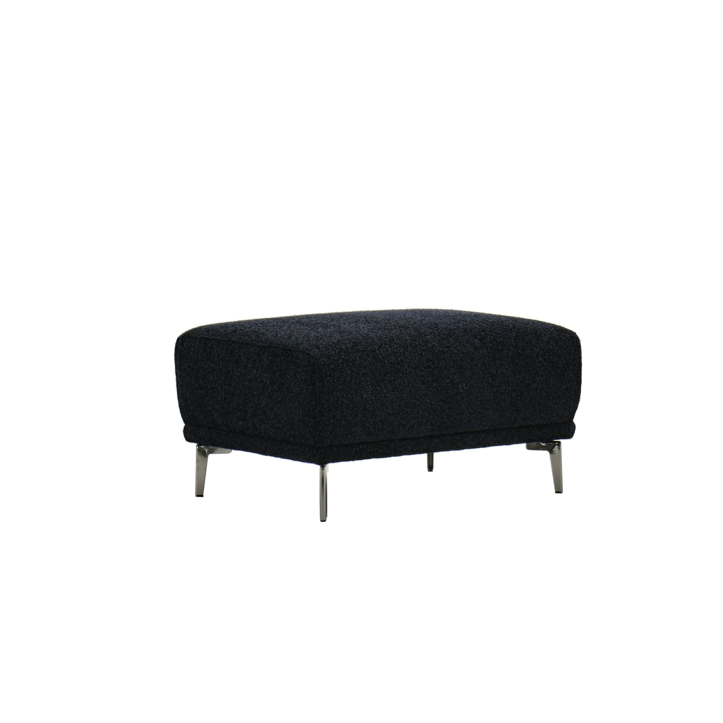 Albany Sofa Set in Soft Boucle fabric in Black colour with Silver fleck