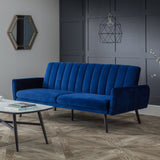 Afina Sofabed Blue Velvet Fabric