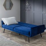 Afina Sofabed Blue Velvet Fabric