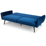 Afina Sofabed Blue Velvet Fabric