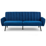 Afina Sofabed Blue Velvet Fabric