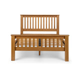 Amsterdam Solid White Oak & Oak Veneers Wooden Bed - High Foot End