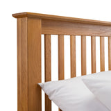 Amsterdam Solid White Oak & Oak Veneers Wooden Bed - High Foot End