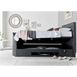 Appleby / Appleton TV Ottoman Bed in Pendle Slate Fabric