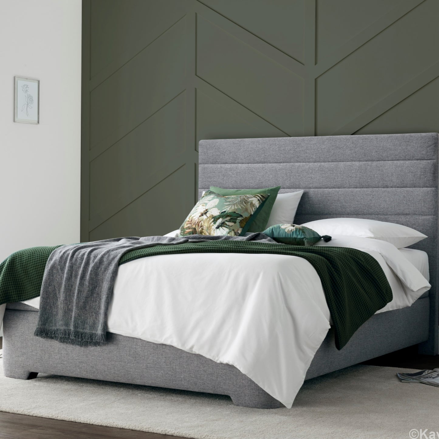 Appleby Ottoman Marbella Grey Bed