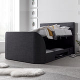 Appleby / Appleton TV Ottoman Bed in Pendle Slate Fabric