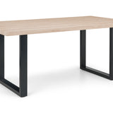 Berwick Dining Table Rustic Oak Black Legs