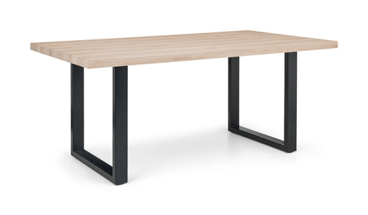 Berwick Dining Table Rustic Oak Black Legs