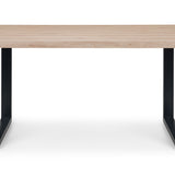 Berwick Dining Table Rustic Oak Black Legs