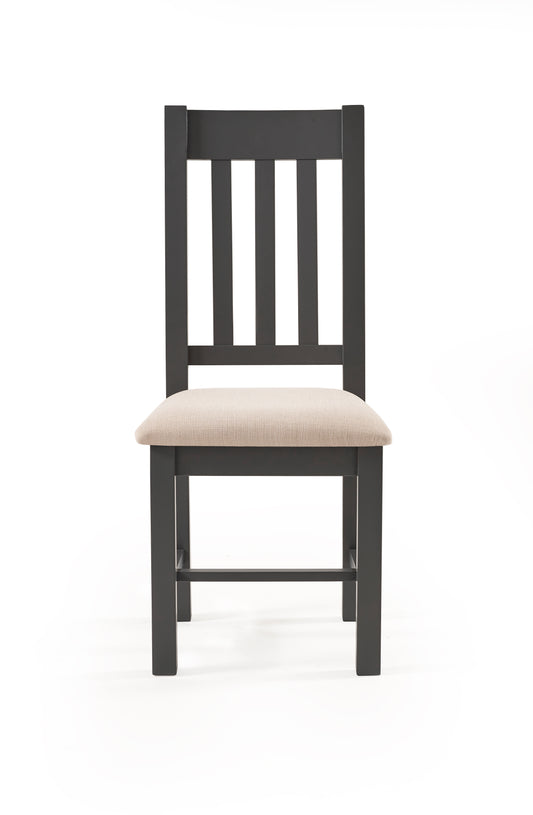 Bordeaux Dining Chair Dark Grey Taupe Polyester(2 chairs)