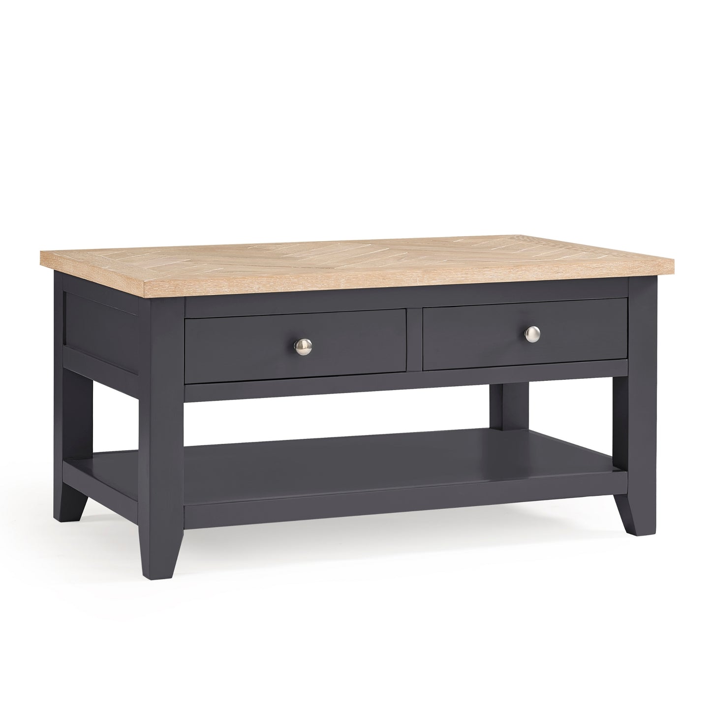 Bordeaux Coffee Table in Dark Grey & Solid Oak