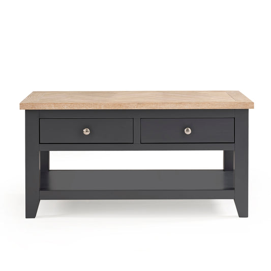 Bordeaux Coffee Table in Dark Grey & Solid Oak