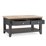 Bordeaux Coffee Table in Dark Grey & Solid Oak