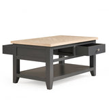 Bordeaux Coffee Table in Dark Grey & Solid Oak