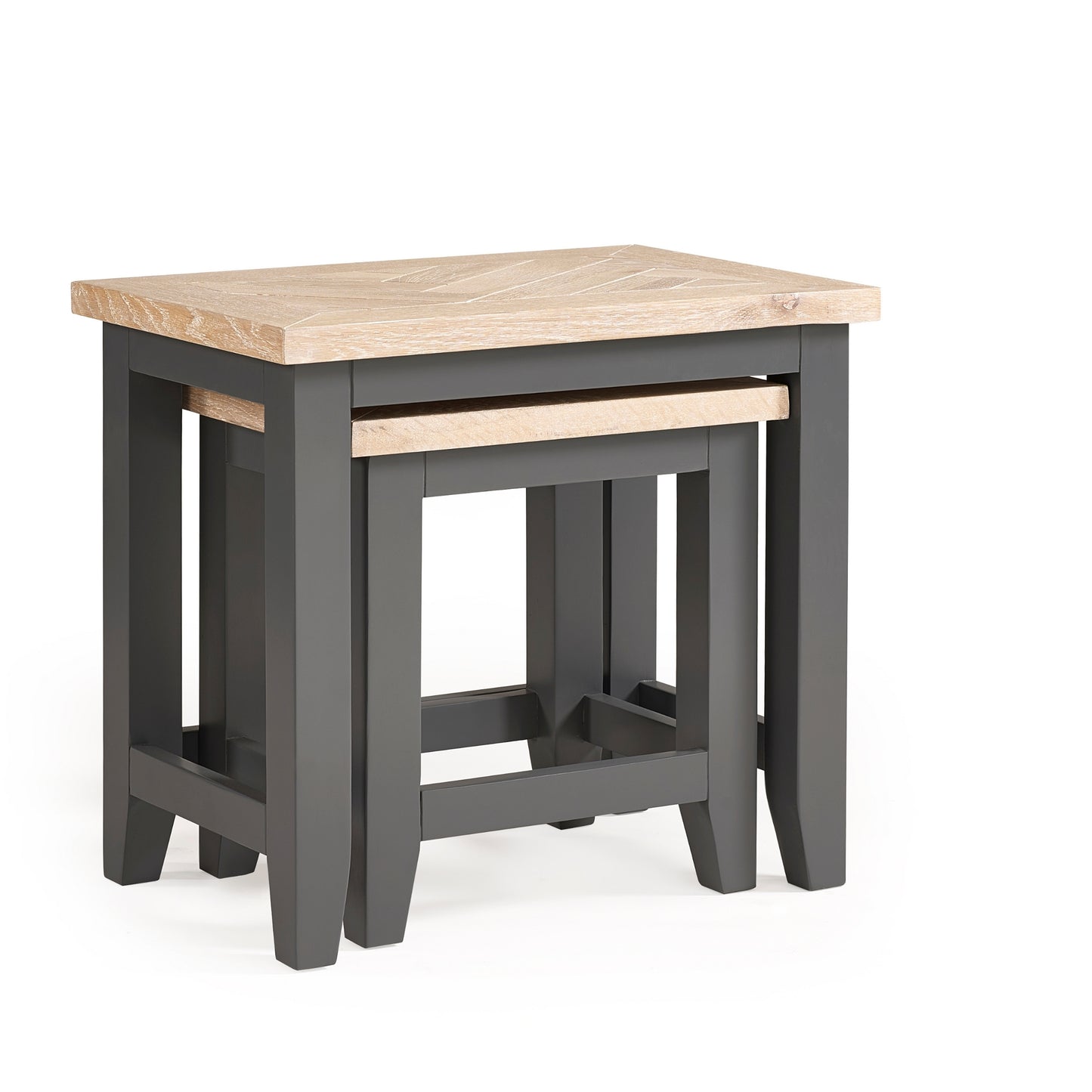 Bordeaux Nest of Tables in Dark Grey & Oak