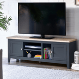 Bordeaux TV Unit in Dark Grey & Oak