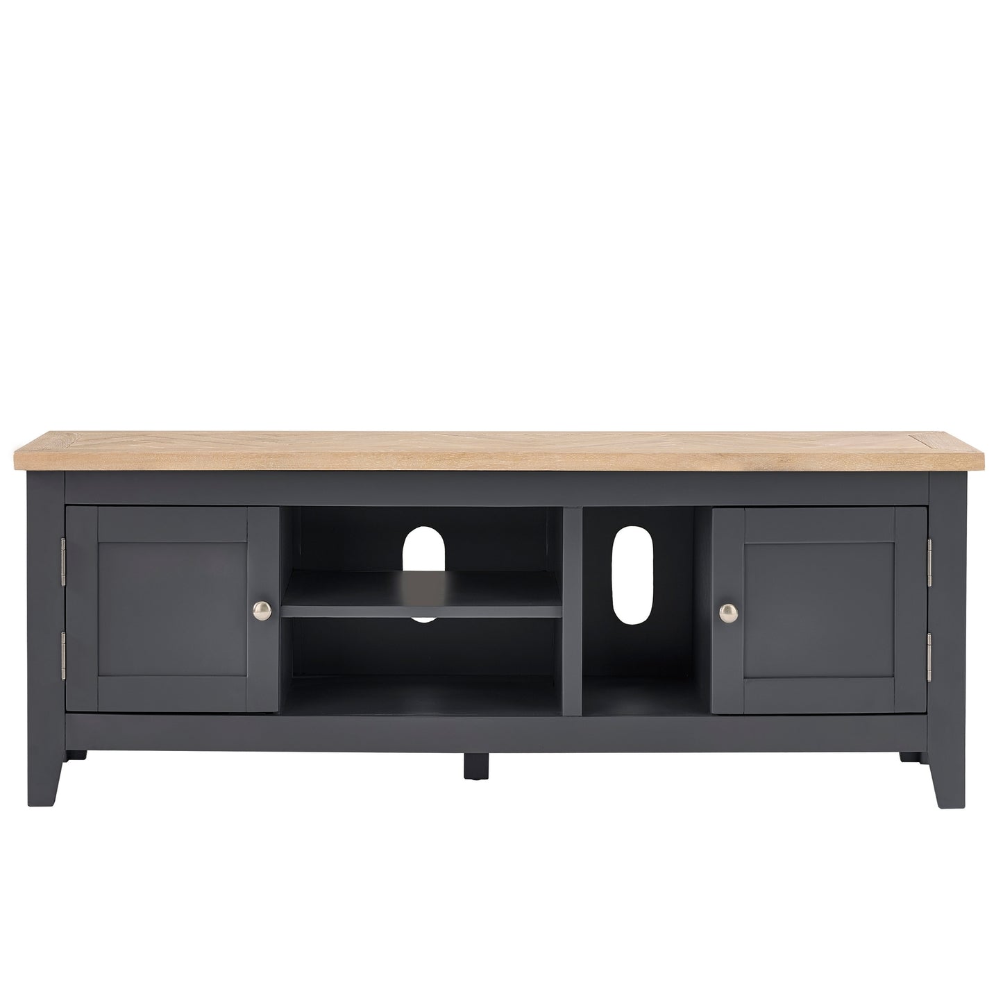 Bordeaux TV Unit in Dark Grey & Oak