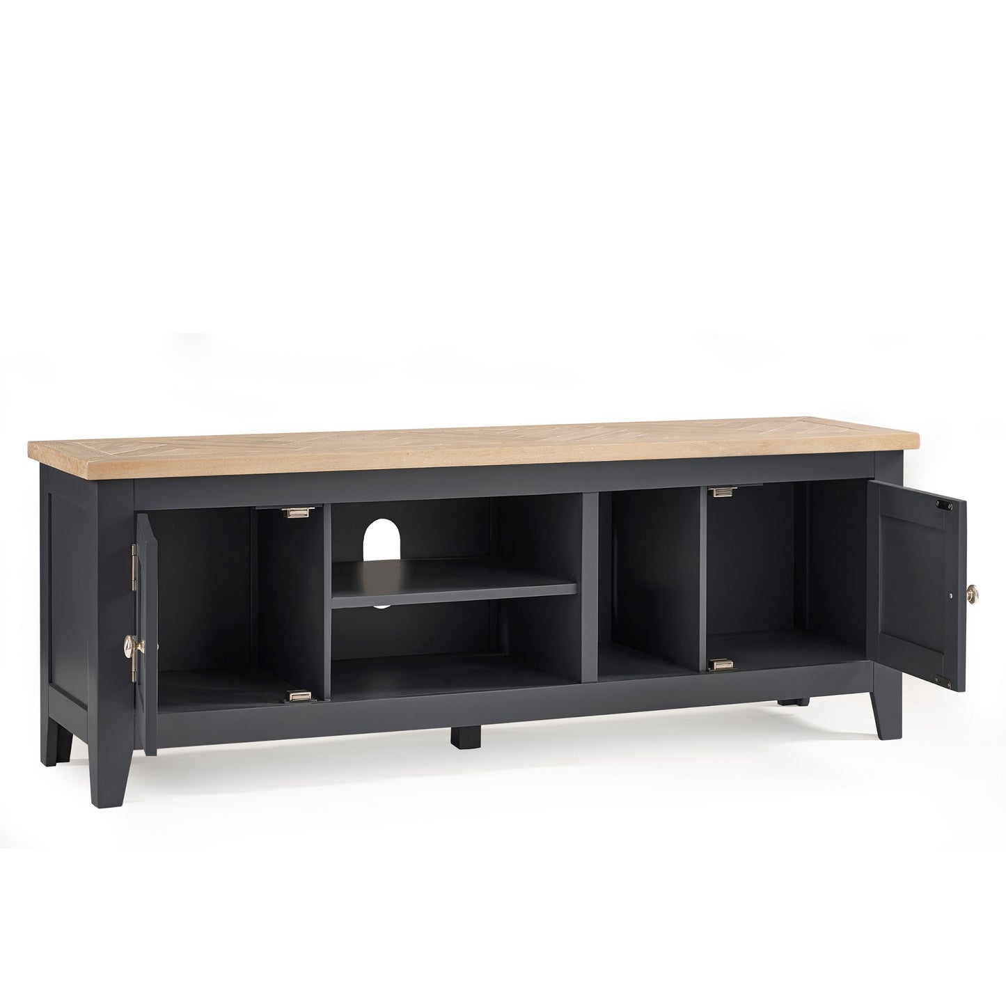 Bordeaux TV Unit in Dark Grey & Oak