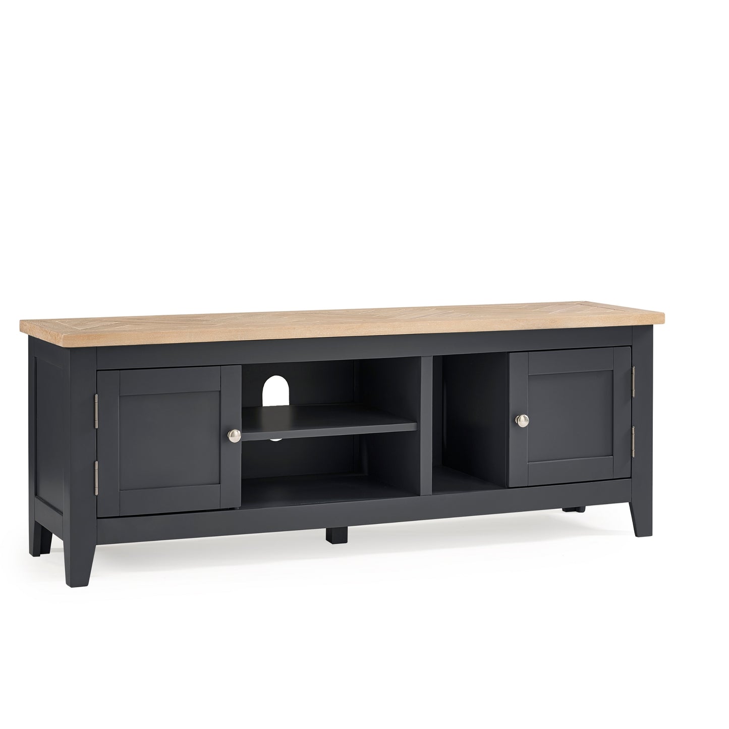 Bordeaux TV Unit in Dark Grey & Oak