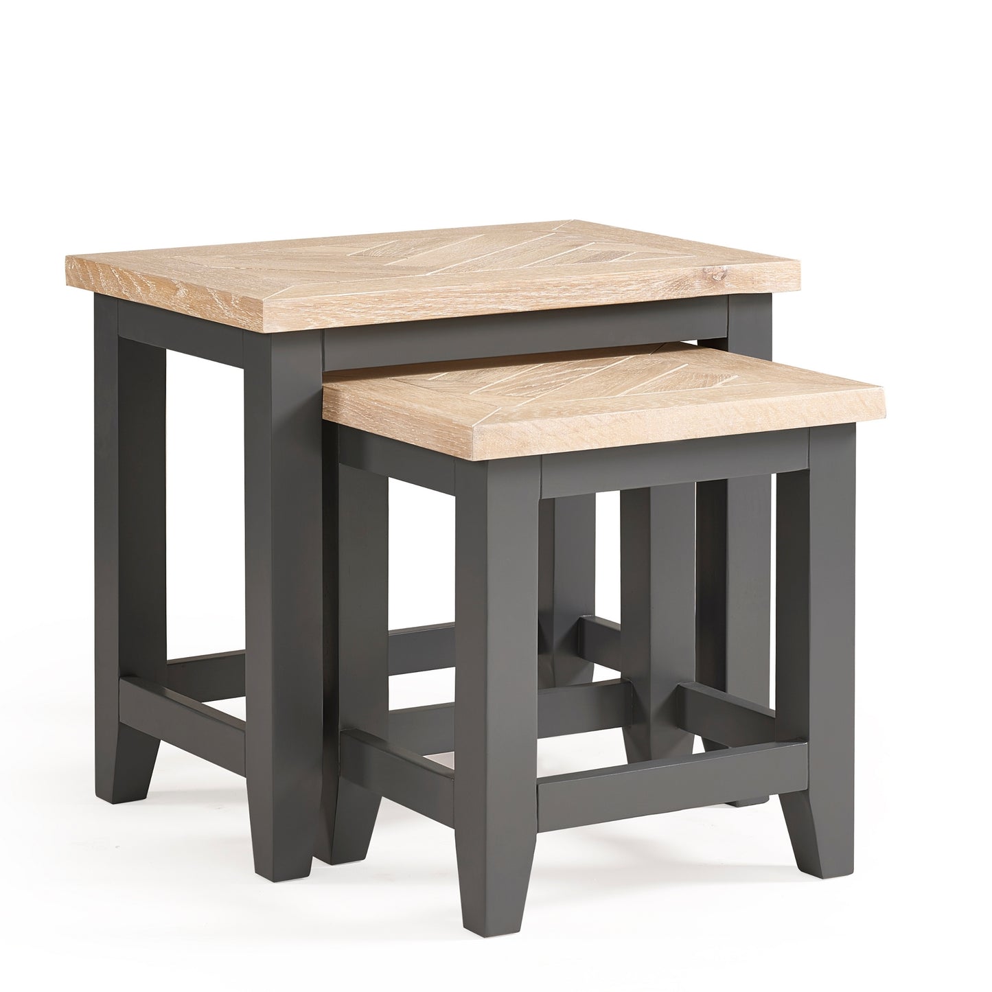 Bordeaux Nest of Tables in Dark Grey & Oak