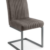 Brooklyn Dining Chair Charcoal Grey Gunmetal Leg(2 Chairs)