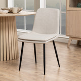 Christo Round Dining Table White Oak &  Becca Dining Chair Beige(4 Chairs)