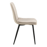 Christo Round Dining Table White Oak &  Becca Dining Chair Beige(4 Chairs)