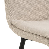 Christo Round Dining Table White Oak &  Becca Dining Chair Beige(4 Chairs)