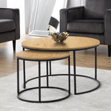 Bellini Round Nesting Coffee Table - Oak