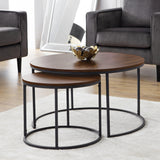 Bellini Round Nesting Coffee Table - Walnut