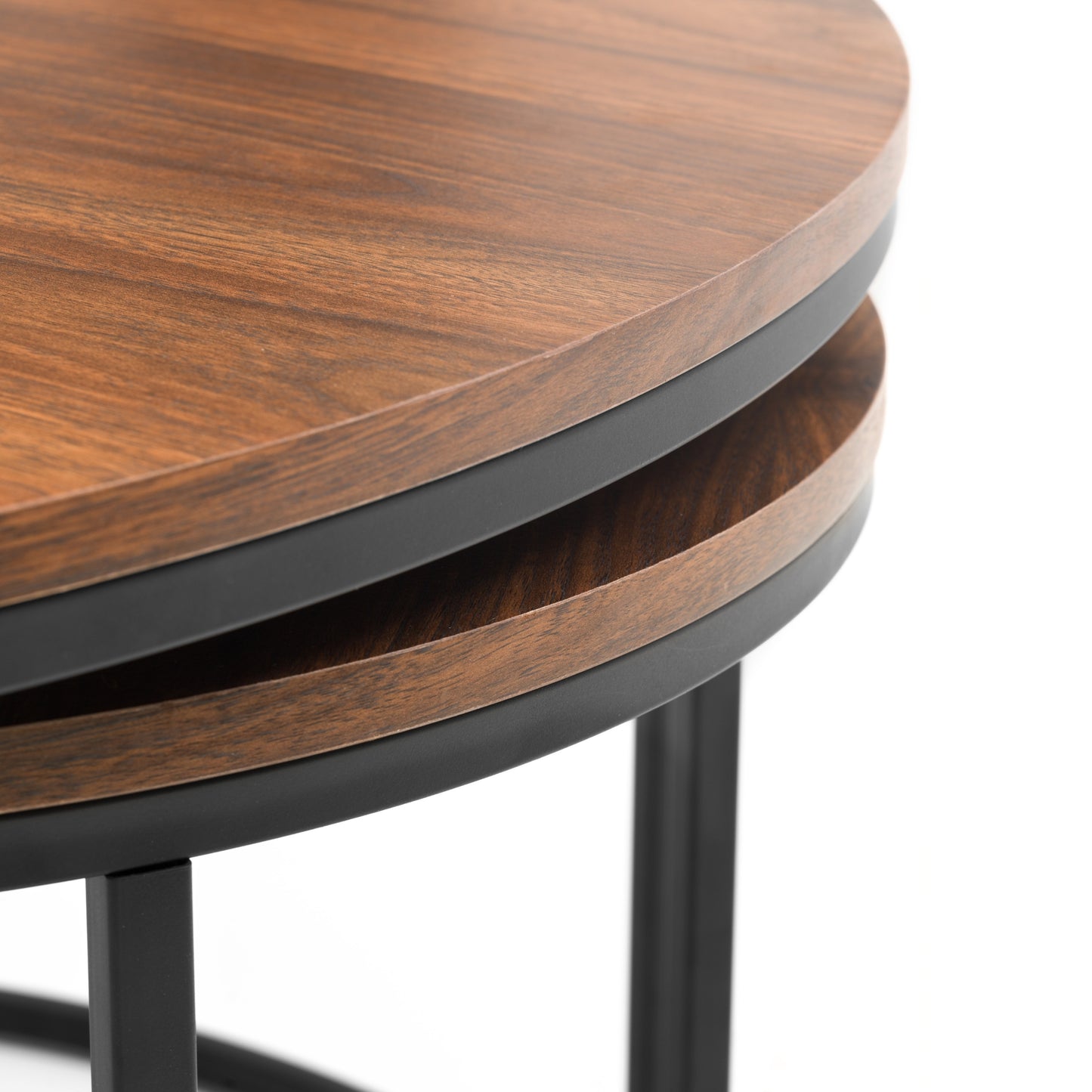 Bellini Round Nesting Coffee Table - Walnut