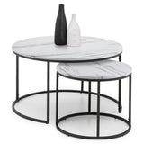 Bellini Round Nesting Coffee Table - White Marble