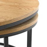 Bellini Round Nesting Coffee Table - Oak