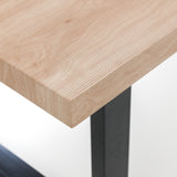 Berwick Dining Table Rustic Oak Black Legs