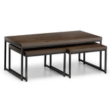 Brooklyn Coffee Table Solid Dark Oak & Gunmetal