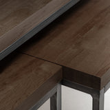 Brooklyn Coffee Table Solid Dark Oak & Gunmetal