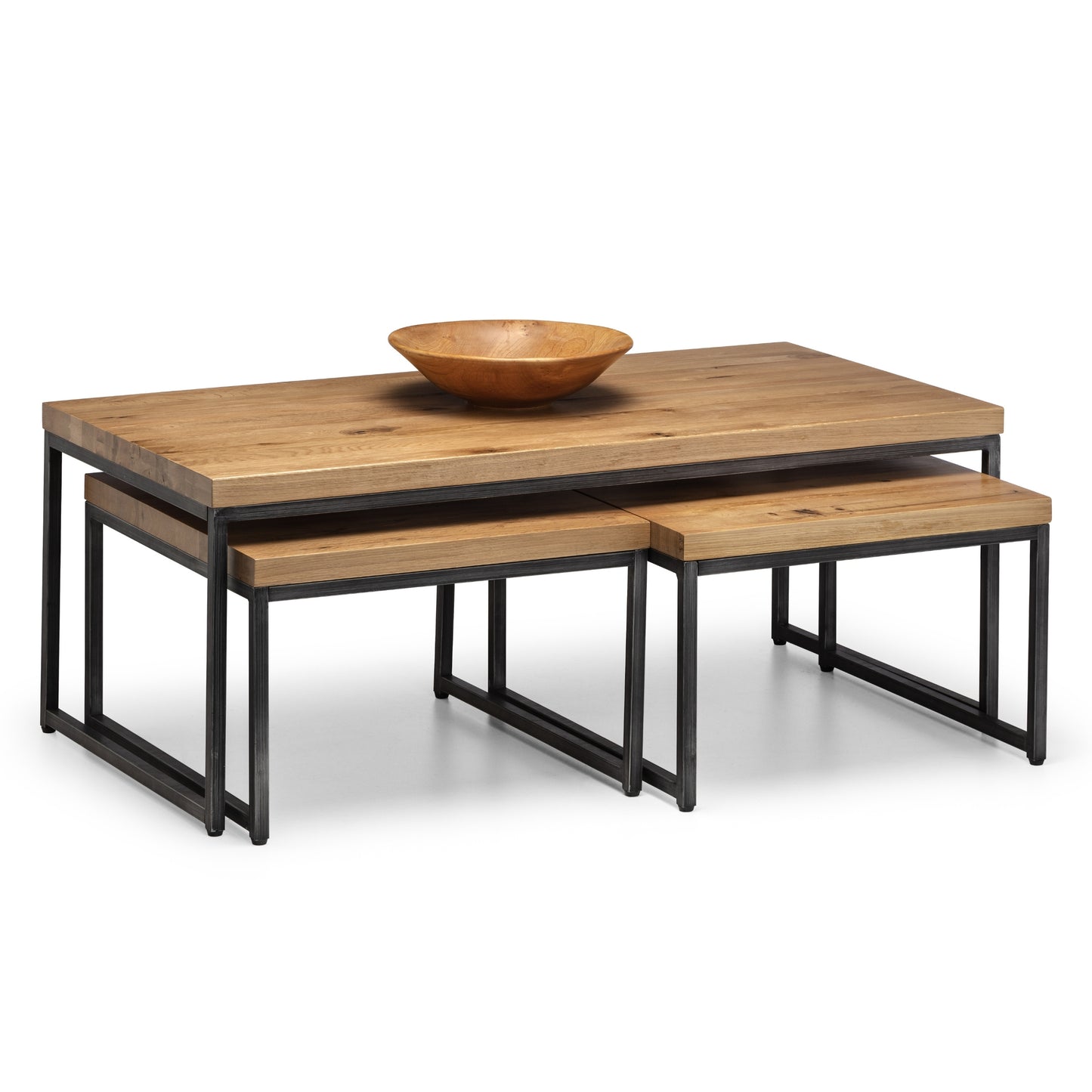 Brooklyn Coffee Table Solid Oak & Gunmetal