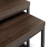 Brooklyn Coffee Table Solid Dark Oak & Gunmetal